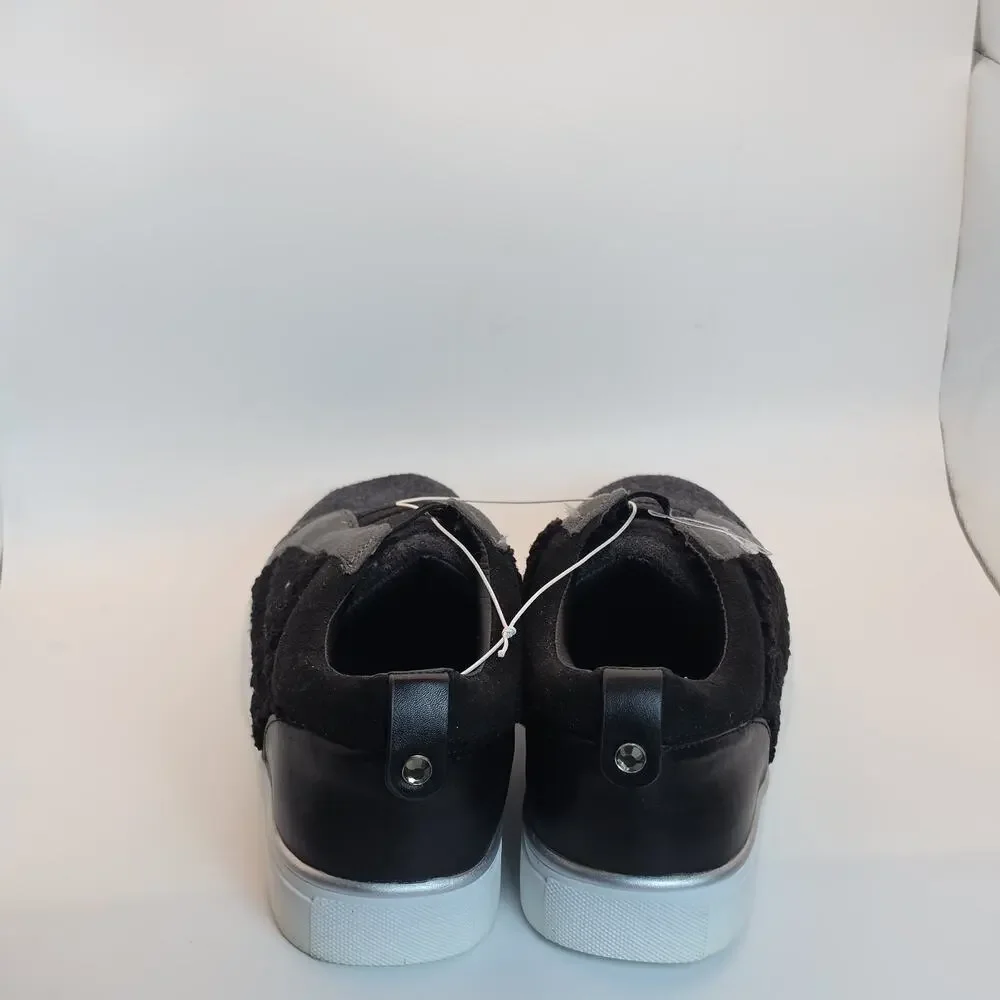 Reaction Kenneth Cole Women's Size 8 Black Gray Slip On Fashion Sneakers